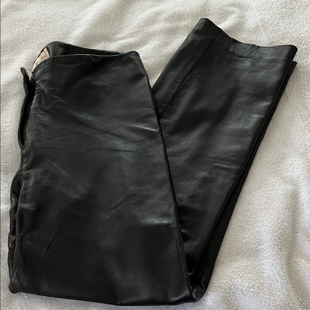 Black Leather Pants from Margaret Godfrey